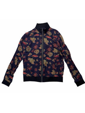 Scotch & Soda Floral Print Light Bomber Jacket Blue Red Size L